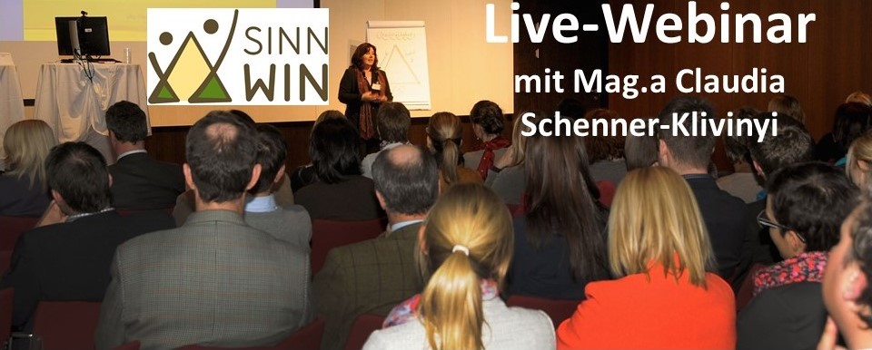 SinnWin Geschäftsführung Mag.a Claudia Schenner-Klivinyi bei SinnWin Webinar